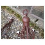 Pair of Metal framed chandeliers st...