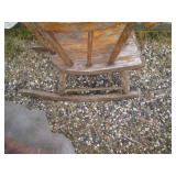 Vintage Weathered wood rocking chai...