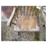 Vintage Weathered wood rocking chai...