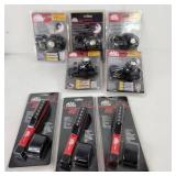 Lot Of Mac Tools 8 Flash Lights 5 LED Headlamps FL577 And 3 Stick Lights TLL2001