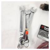 Lot Of Mac Tools Drills 3/8" Pneumatic AD540 & 1/2" AD590 4 Combination Wrenches 18 19 20mm 12