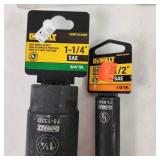 Lot Of Miscellaneous Tools Two Long Multi Tip Screwdrivers Dewalt Battery Charger Sockets Drill Bit