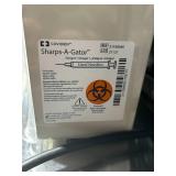 Case of Covidien Sharps-A-Gator Containers Covidien 31158549 Sharps-A-Gator Wall Cabinet, Almond, for Tortuous Path Sharps Container, 5 Quart