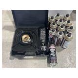 Butane Stove with 12 Cans of Fuel