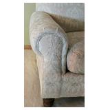 Vanguard Upholstered Ivory Brocade Sofa