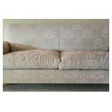 Vanguard Upholstered Ivory Brocade Sofa