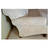 Vanguard Upholstered Ivory Brocade Sofa