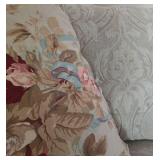 Vanguard Upholstered Ivory Brocade Sofa