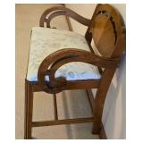 Vintage Art Deco Upholstered Bench or Vanity Chair