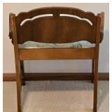 Vintage Art Deco Upholstered Bench or Vanity Chair