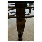 Unique Crate & Barrel Wrought-Iron/Glass Coffee Table