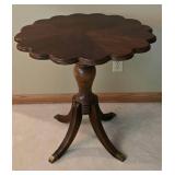 Vintage Scalloped Edge Side Table
