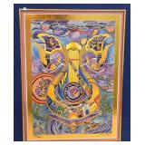 Raphael Abecassis Kabbalistic "King David" Lithograph