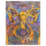 Raphael Abecassis Kabbalistic "King David" Lithograph