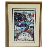 Signed and Numbered Raphael Abecassis "Winter" Lithograph