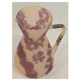 Stunning Vintage Israel Rueven Hebron Blown Glass Pitcher