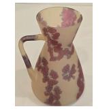 Stunning Vintage Israel Rueven Hebron Blown Glass Pitcher