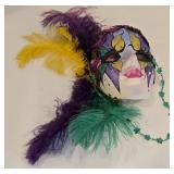Pair of Plaster-Cast Mardi Gras Masks