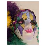 Pair of Plaster-Cast Mardi Gras Masks