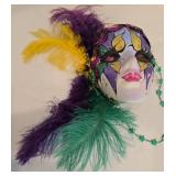 Pair of Plaster-Cast Mardi Gras Masks