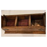 Vintage Oak Tantalus with Crystal Decanters and More