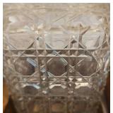 Vintage Oak Tantalus with Crystal Decanters and More