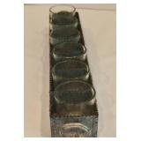 Vintage Oak Tantalus with Crystal Decanters and More