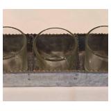 Vintage Oak Tantalus with Crystal Decanters and More