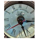 Pair of Pottery Barn Railway Regulator Clock Replicas