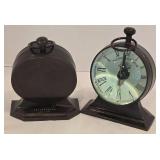 Pair of Pottery Barn Railway Regulator Clock Replicas