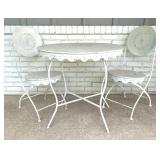Wonderful White Vintage Table and Two Chairs