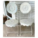 Wonderful White Vintage Table and Two Chairs