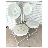 Wonderful White Vintage Table and Two Chairs