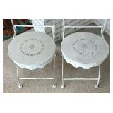 Wonderful White Vintage Table and Two Chairs