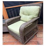 Pair of Patio Chairs, Ottoman and Coordination Accent Table
