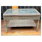 Pair of Patio Chairs, Ottoman and Coordination Accent Table
