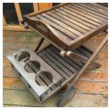 Charming Wooden Patio Cart