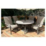 Patio Table with Four Chairs and Umbrella