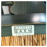 Pair of Pottery Barn Caned Seat Stools