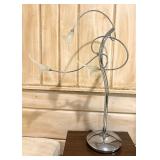 Adjustable Orchid Frosted Glass Polished Chrome Lamp by Searchlight