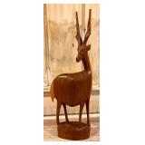 Wooden Deer Sculpture