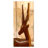 Wooden Deer Sculpture