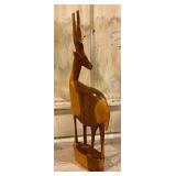 Wooden Deer Sculpture