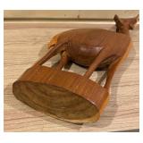 Wooden Deer Sculpture