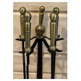 Brass Handled Fireplace Set