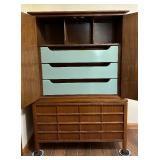 Vintage Mid Century Modern Armoire