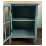 Beautiful Blue Glass Front Accent Table