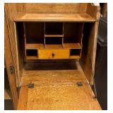 Vintage Victorian Side by Side Secretary and Glass Front Cabinet