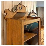 Vintage Victorian Side by Side Secretary and Glass Front Cabinet