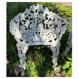 Petite Cast Iron Bench and Chair